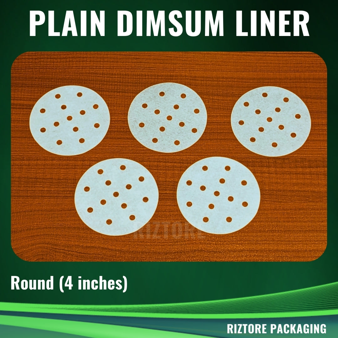 Plain White Dimsum Liner