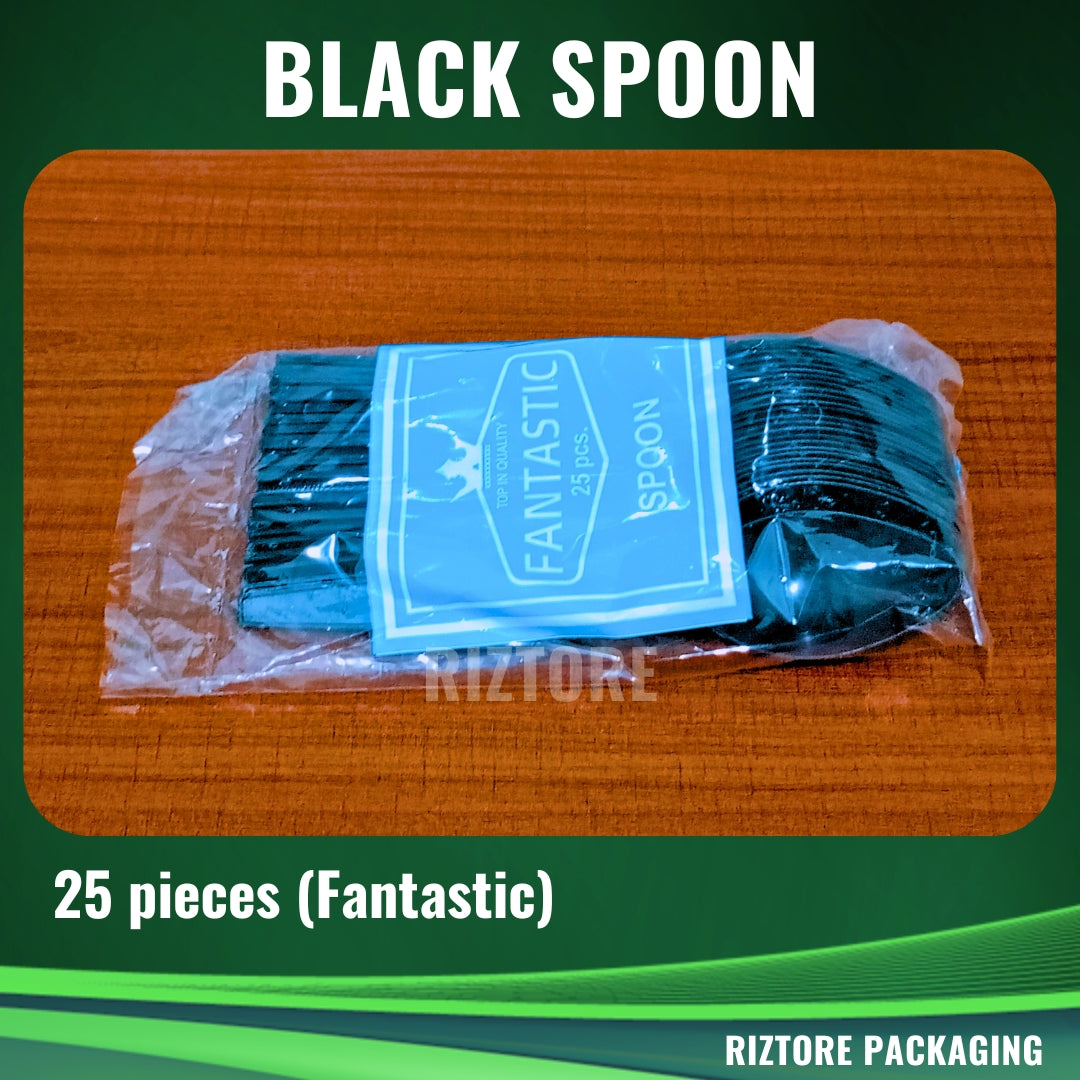 Black Spoon / Fork / Spork (Plastic)