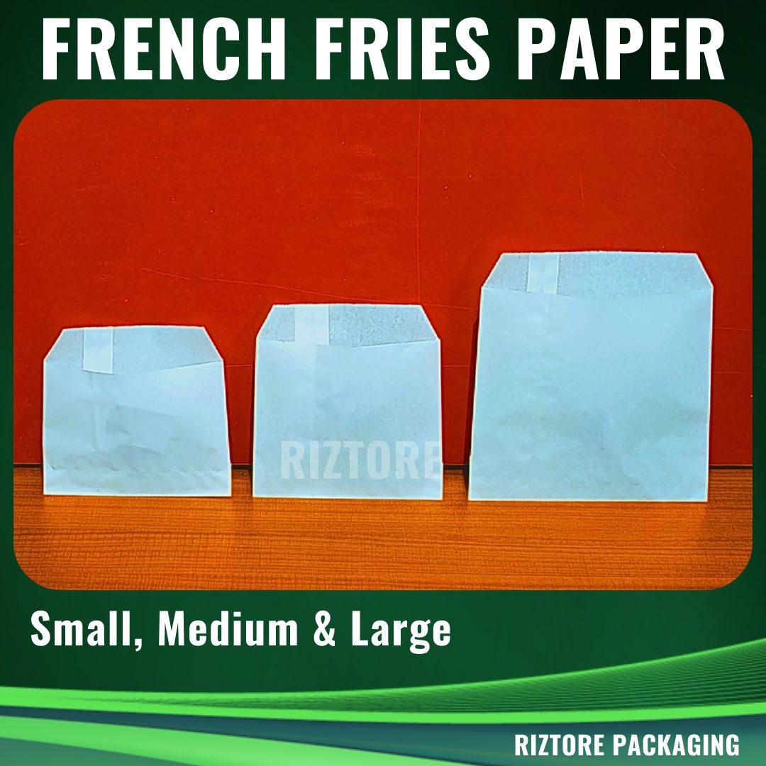 French Fries Holder Plain White