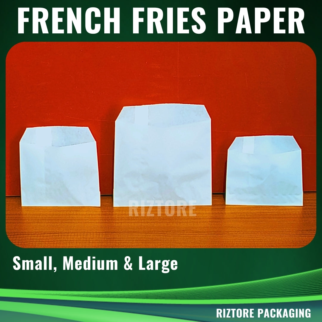 French Fries Holder Plain White