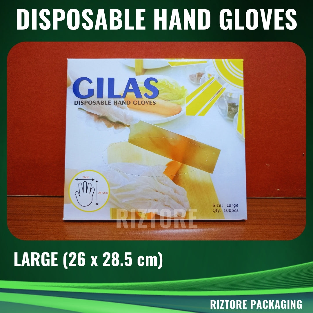 Gilas Disposable Hand Gloves (Plastic)