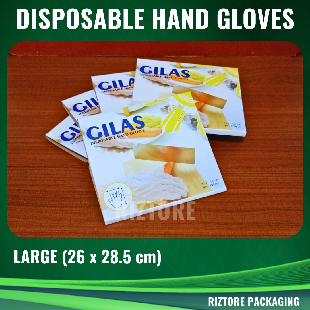 Gilas Disposable Hand Gloves (Plastic)