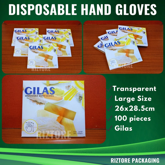 Gilas Disposable Hand Gloves (Plastic)