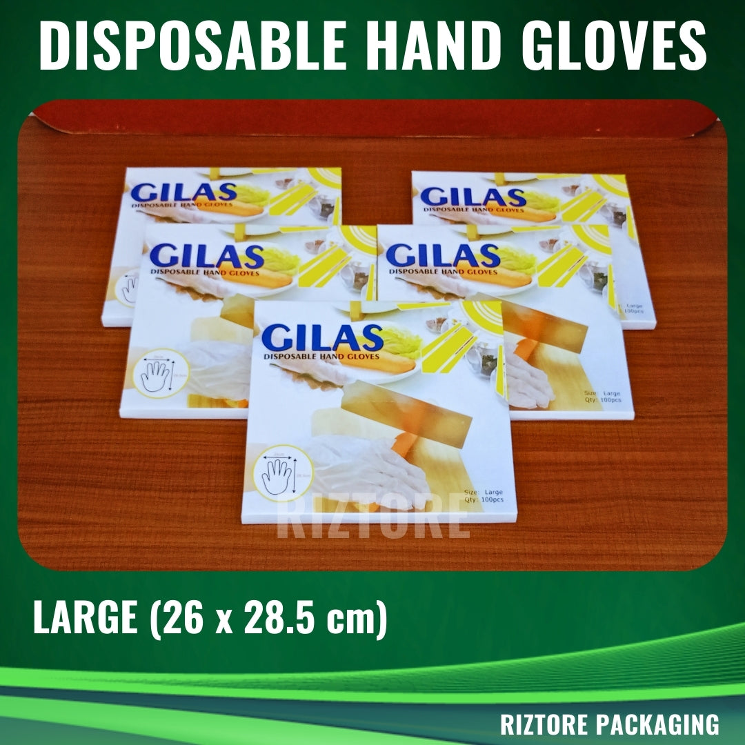 Gilas Disposable Hand Gloves (Plastic)