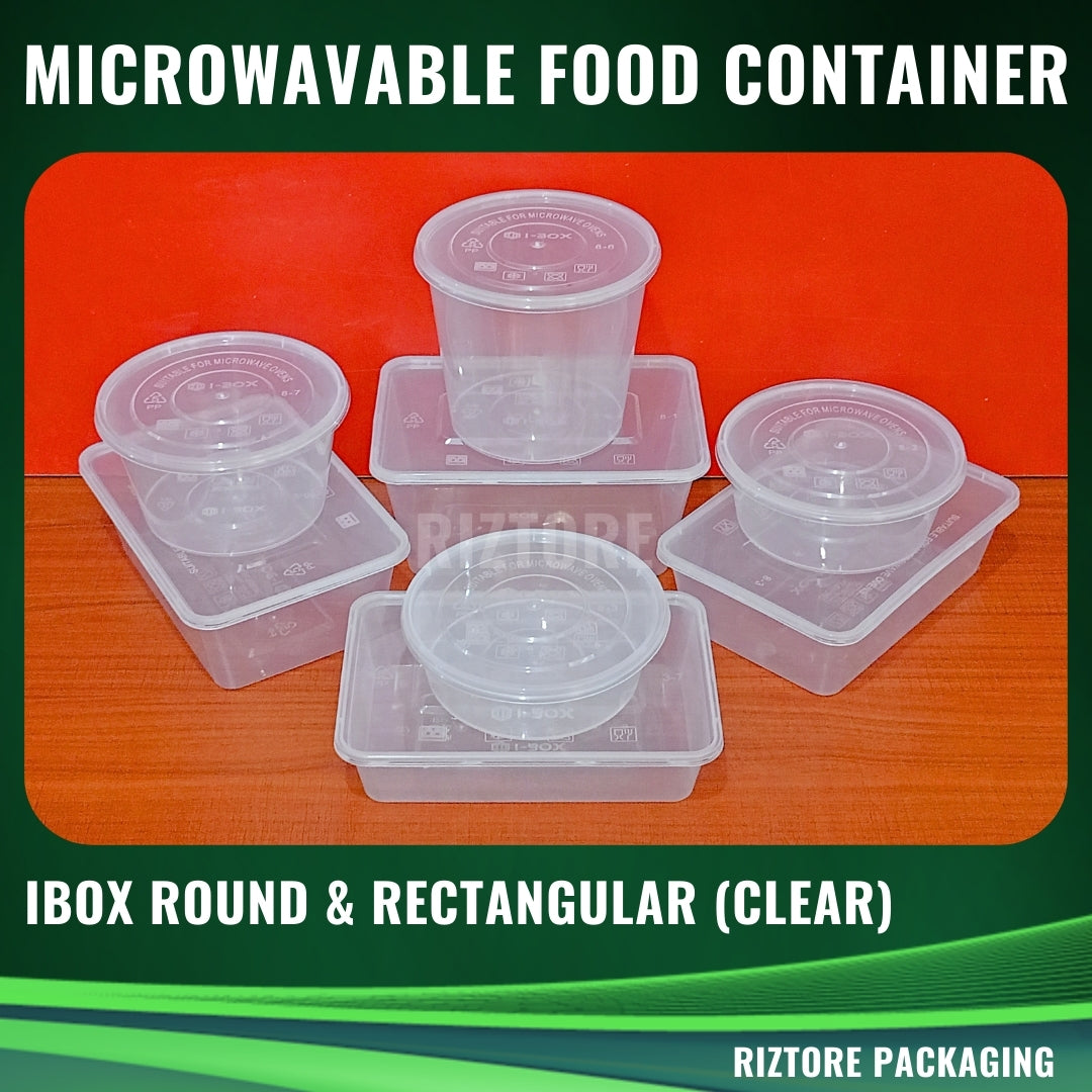 IBOX RE/RO Clear Microwavable Containers 10pcs/pack