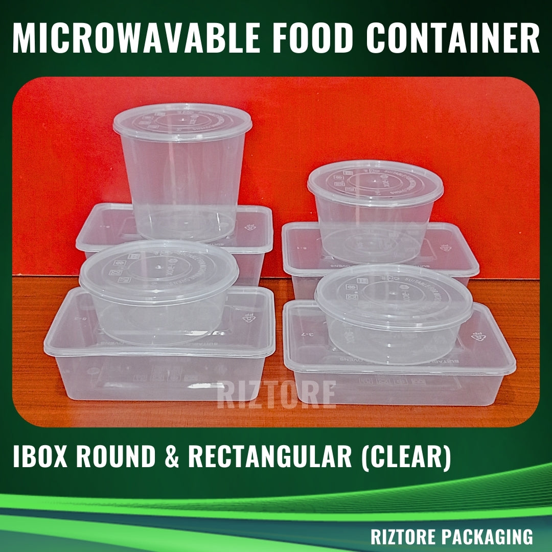 IBOX RE/RO Clear Microwavable Containers 10pcs/pack