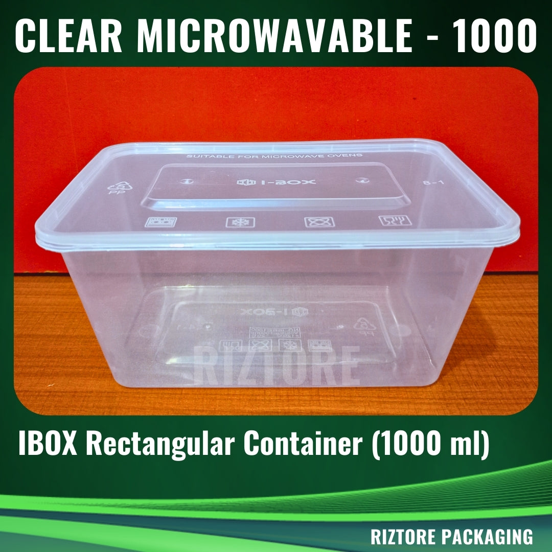 IBOX RE/RO Clear Microwavable Containers 10pcs/pack