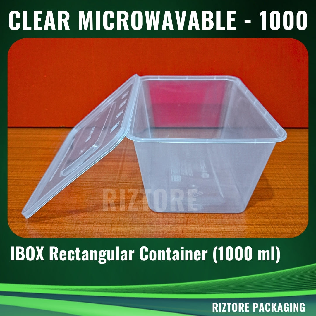 IBOX RE/RO Clear Microwavable Containers 10pcs/pack