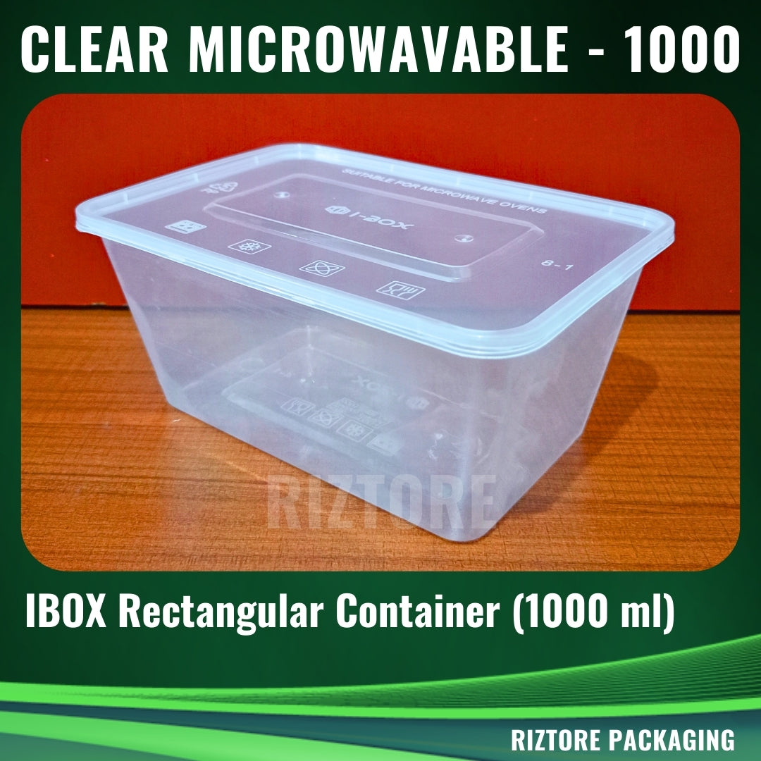 IBOX RE/RO Clear Microwavable Containers 10pcs/pack