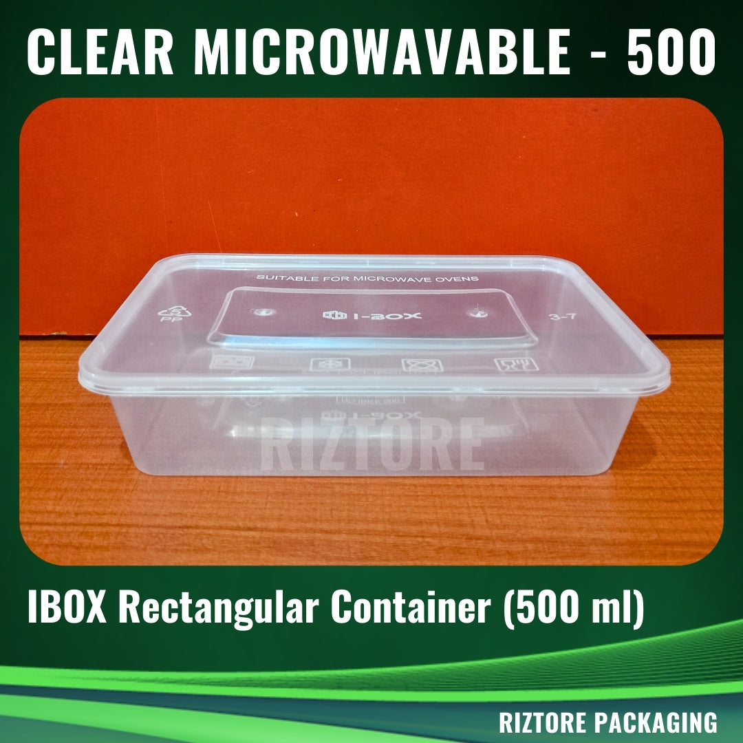 IBOX RE/RO Clear Microwavable Containers 10pcs/pack