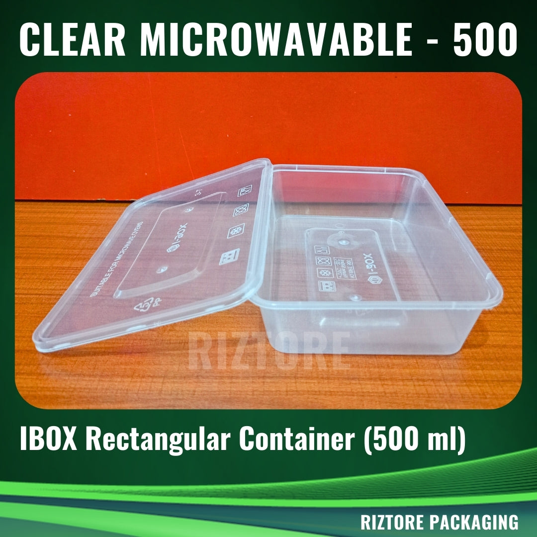 IBOX RE/RO Clear Microwavable Containers 10pcs/pack