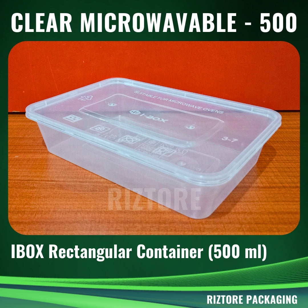 IBOX RE/RO Clear Microwavable Containers 10pcs/pack