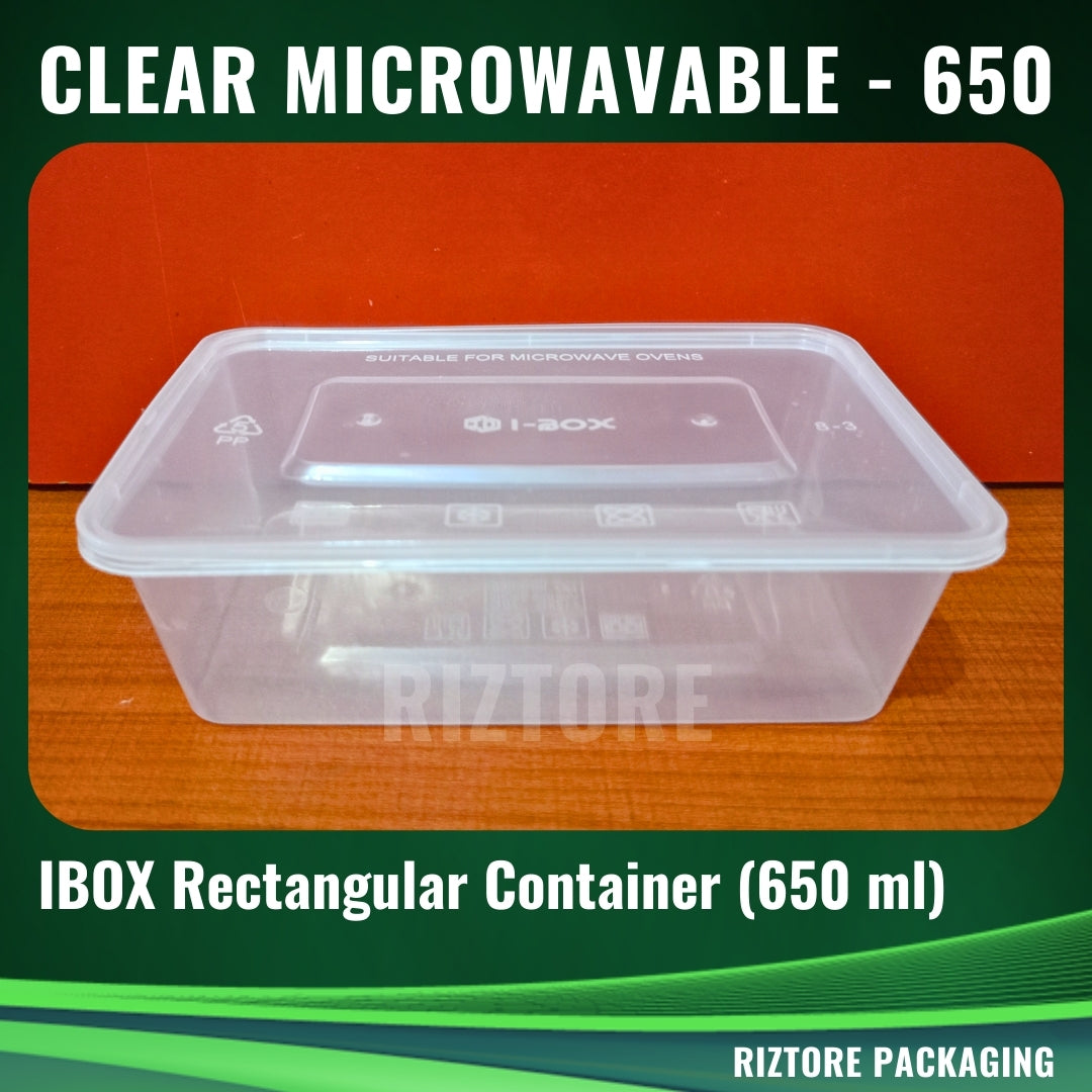 IBOX RE/RO Clear Microwavable Containers 10pcs/pack