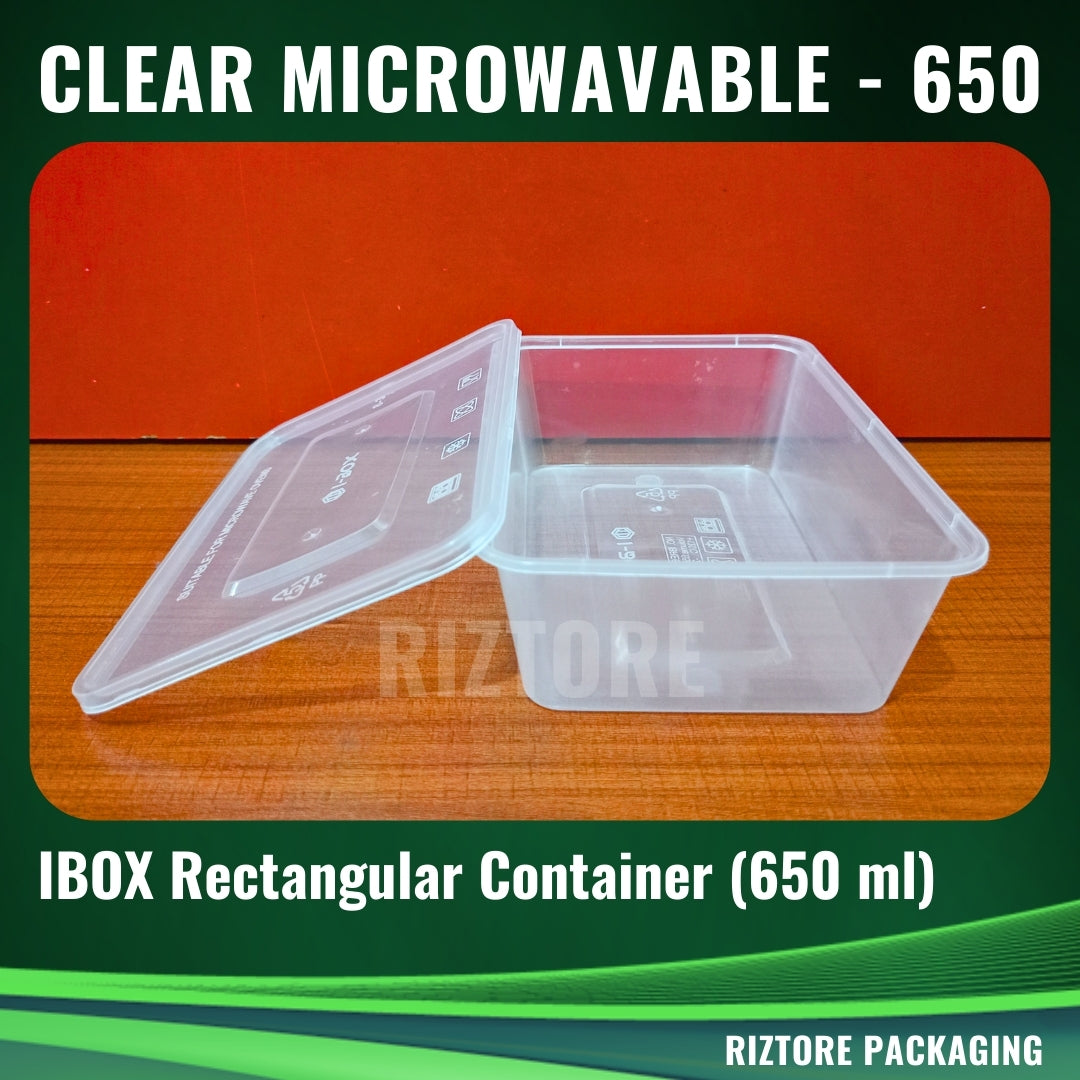 IBOX RE/RO Clear Microwavable Containers 10pcs/pack