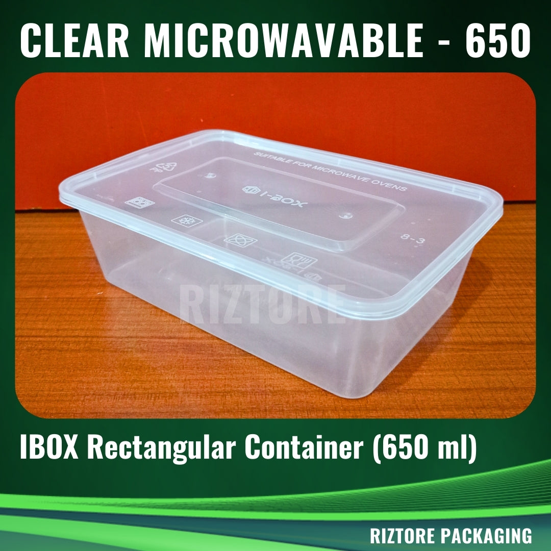 IBOX RE/RO Clear Microwavable Containers 10pcs/pack