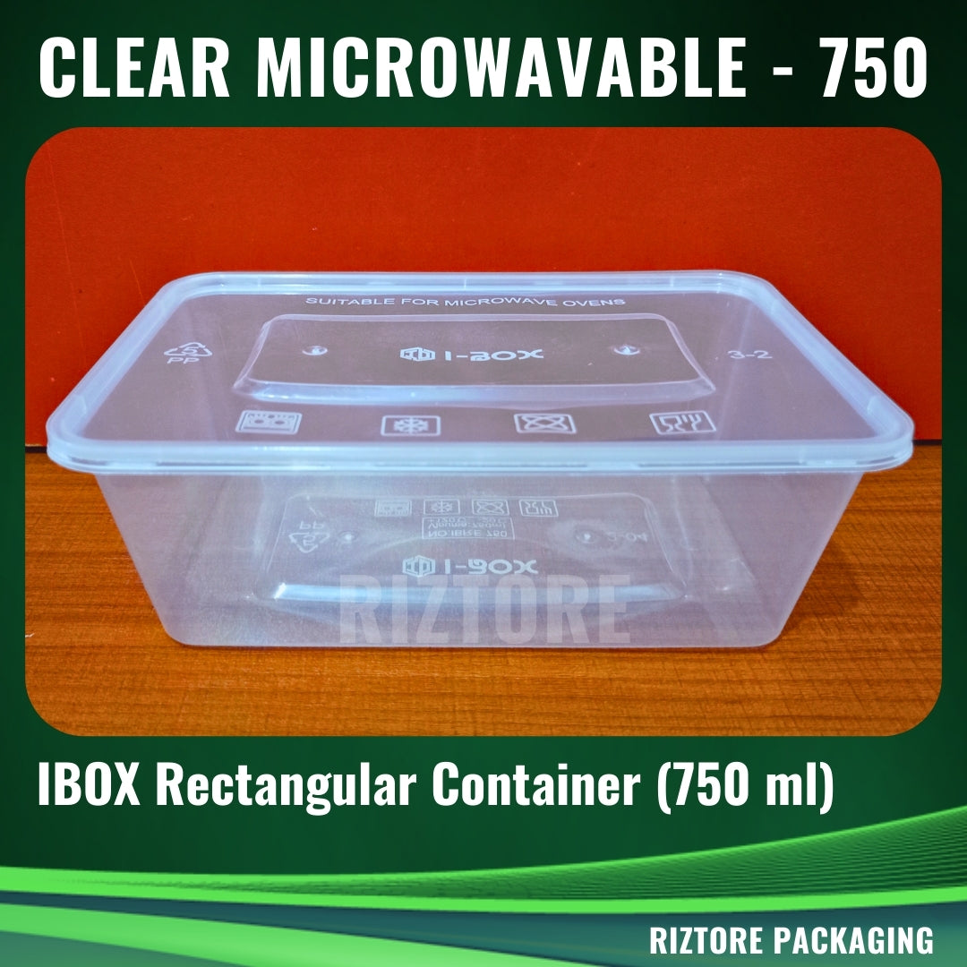 IBOX RE/RO Clear Microwavable Containers 10pcs/pack