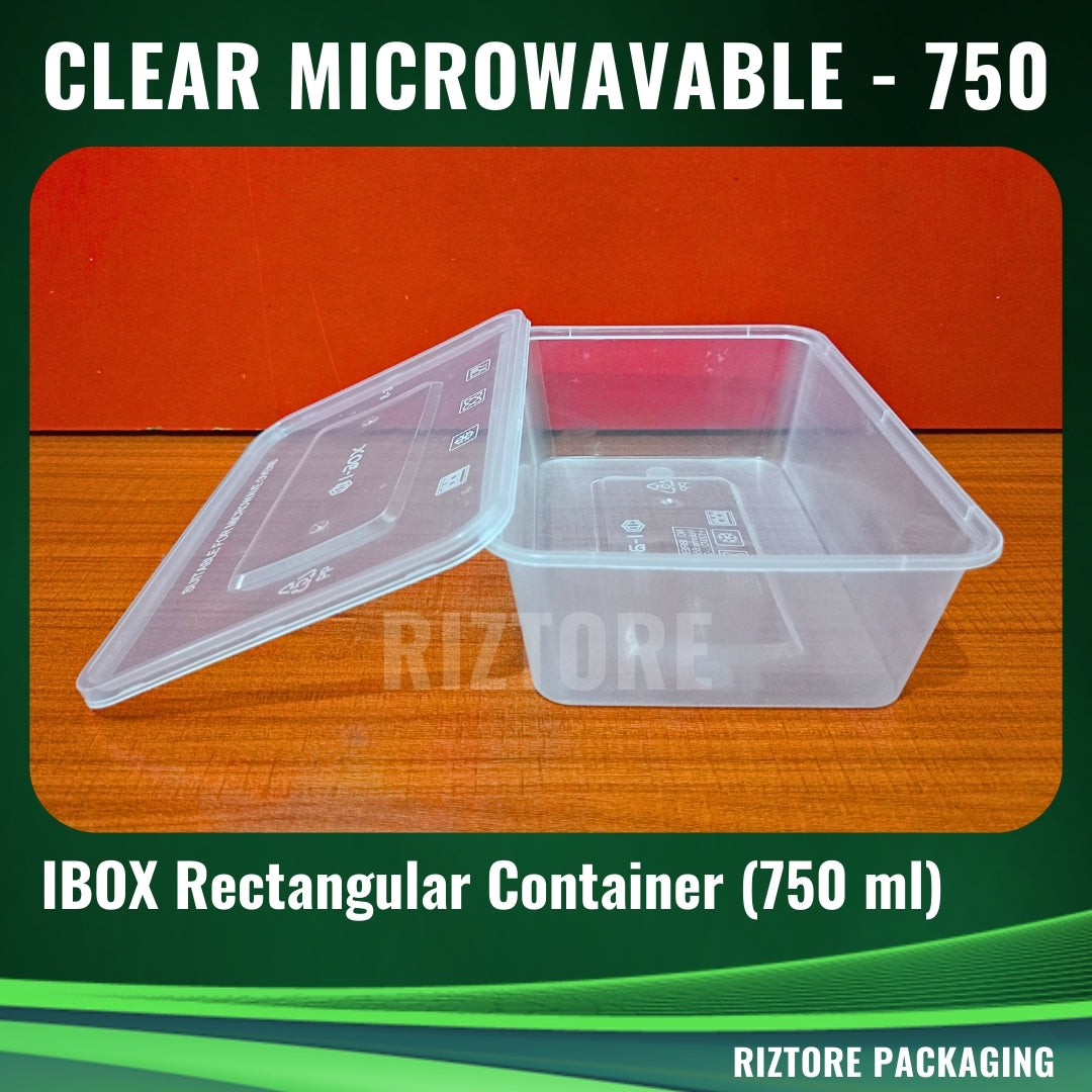 IBOX RE/RO Clear Microwavable Containers 10pcs/pack