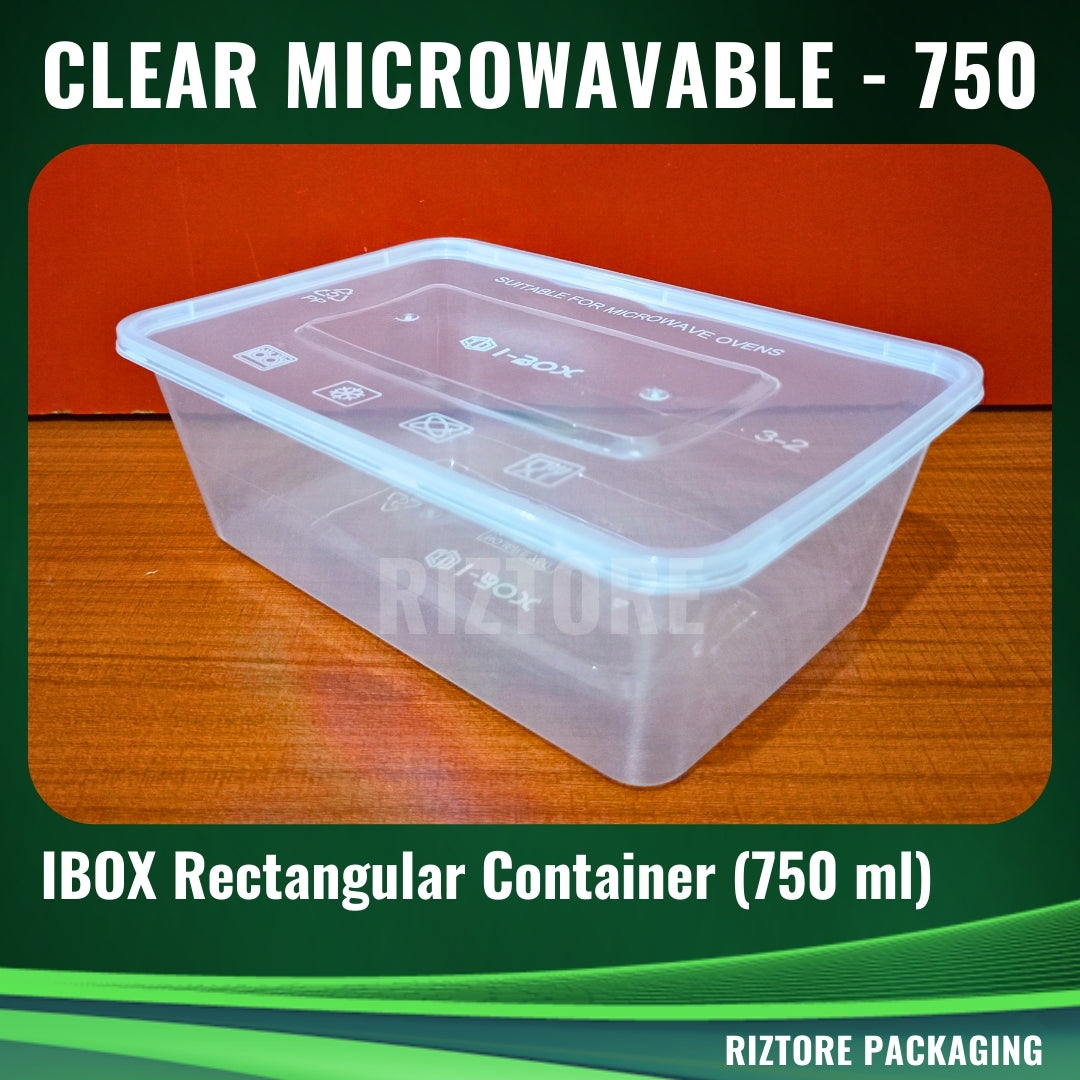 IBOX RE/RO Clear Microwavable Containers 10pcs/pack