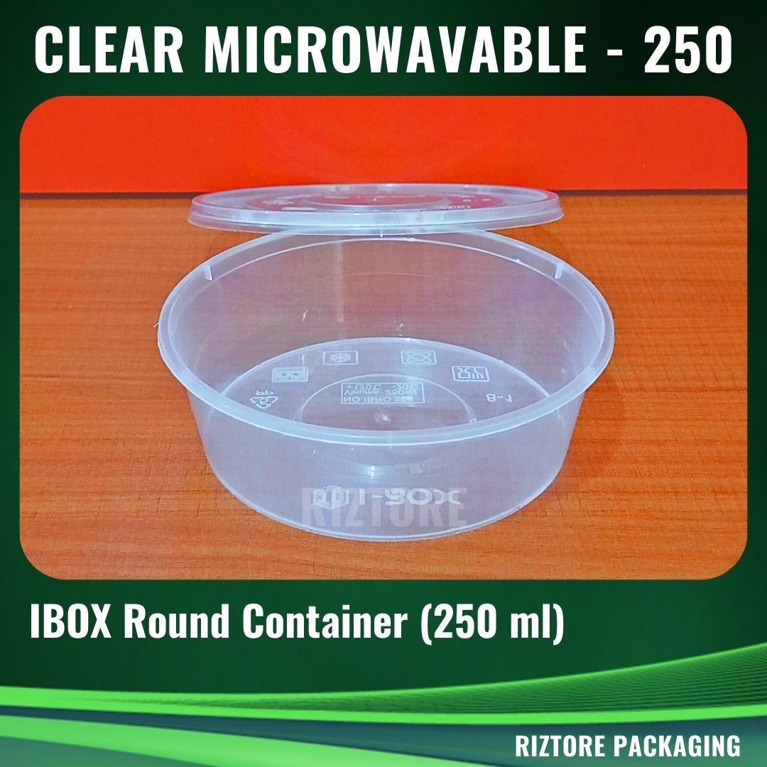 IBOX RE/RO Clear Microwavable Containers 10pcs/pack