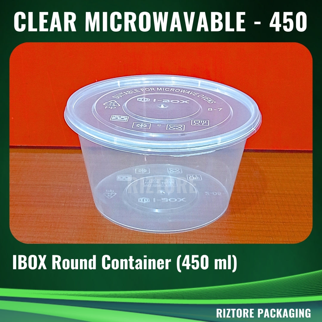 IBOX RE/RO Clear Microwavable Containers 10pcs/pack