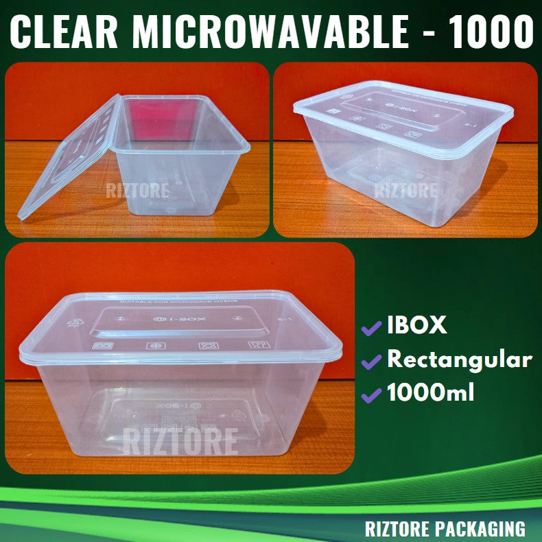 IBOX RE/RO Clear Microwavable Containers 10pcs/pack