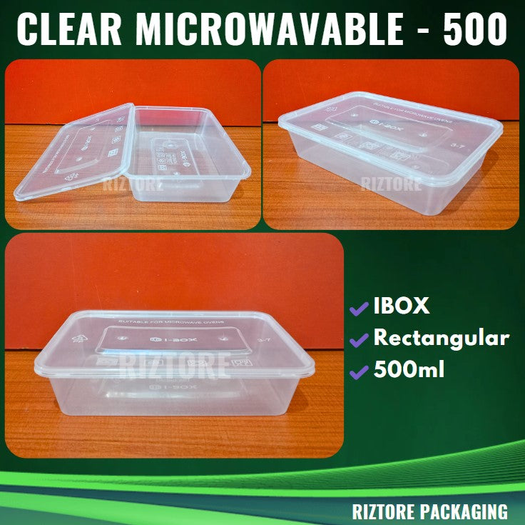 IBOX RE/RO Clear Microwavable Containers 10pcs/pack