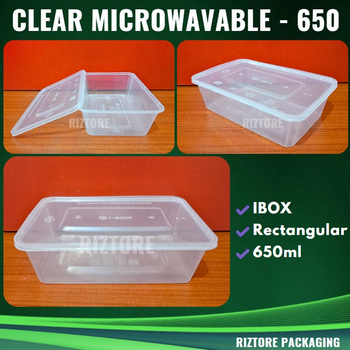 IBOX RE/RO Clear Microwavable Containers 10pcs/pack