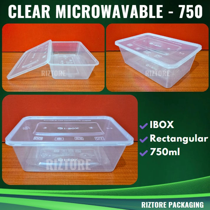 IBOX RE/RO Clear Microwavable Containers 10pcs/pack