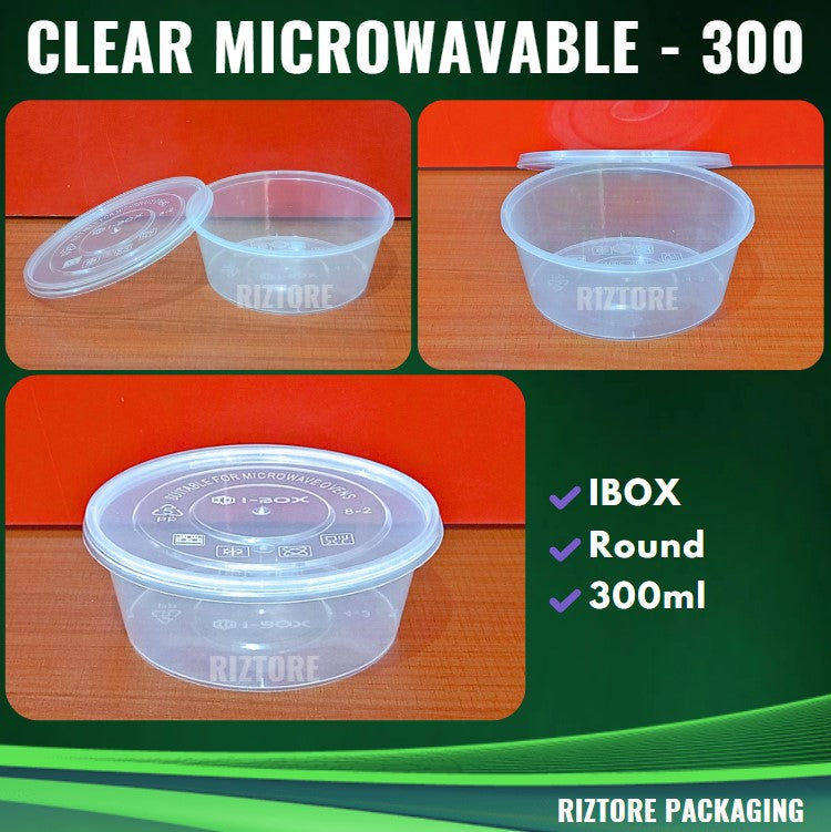 IBOX RE/RO Clear Microwavable Containers 10pcs/pack