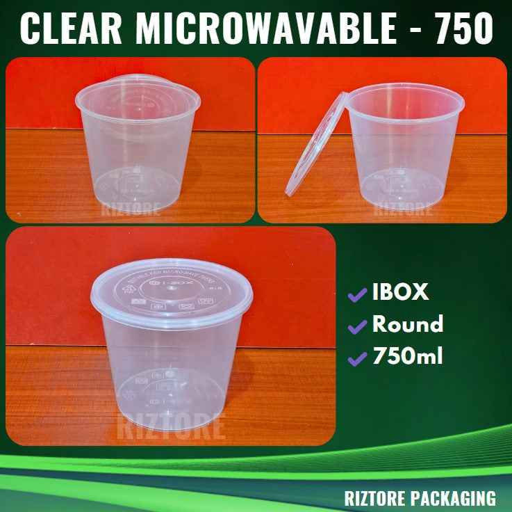 IBOX RE/RO Clear Microwavable Containers 10pcs/pack