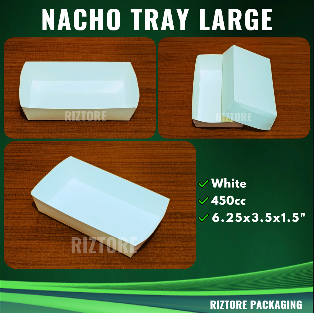 Nacho Tray/Inner Tray White and Silver