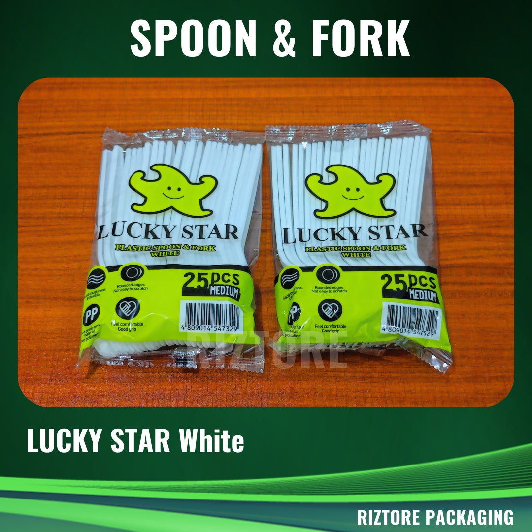 Plastic Spoon / Fork  (Lucky Star)