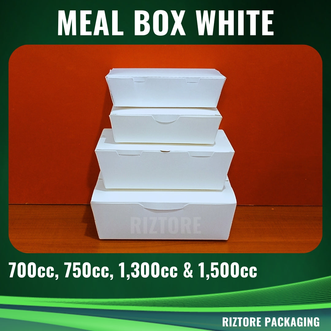 Meal Box White 700cc, 750cc, 1300cc and 1500cc