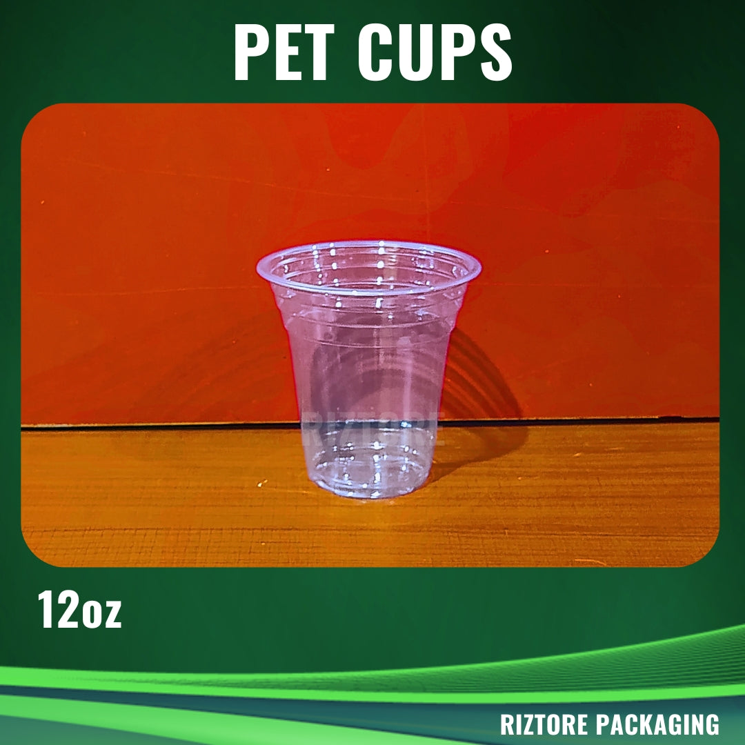 PET Cups and Lids 98mm 100 pcs