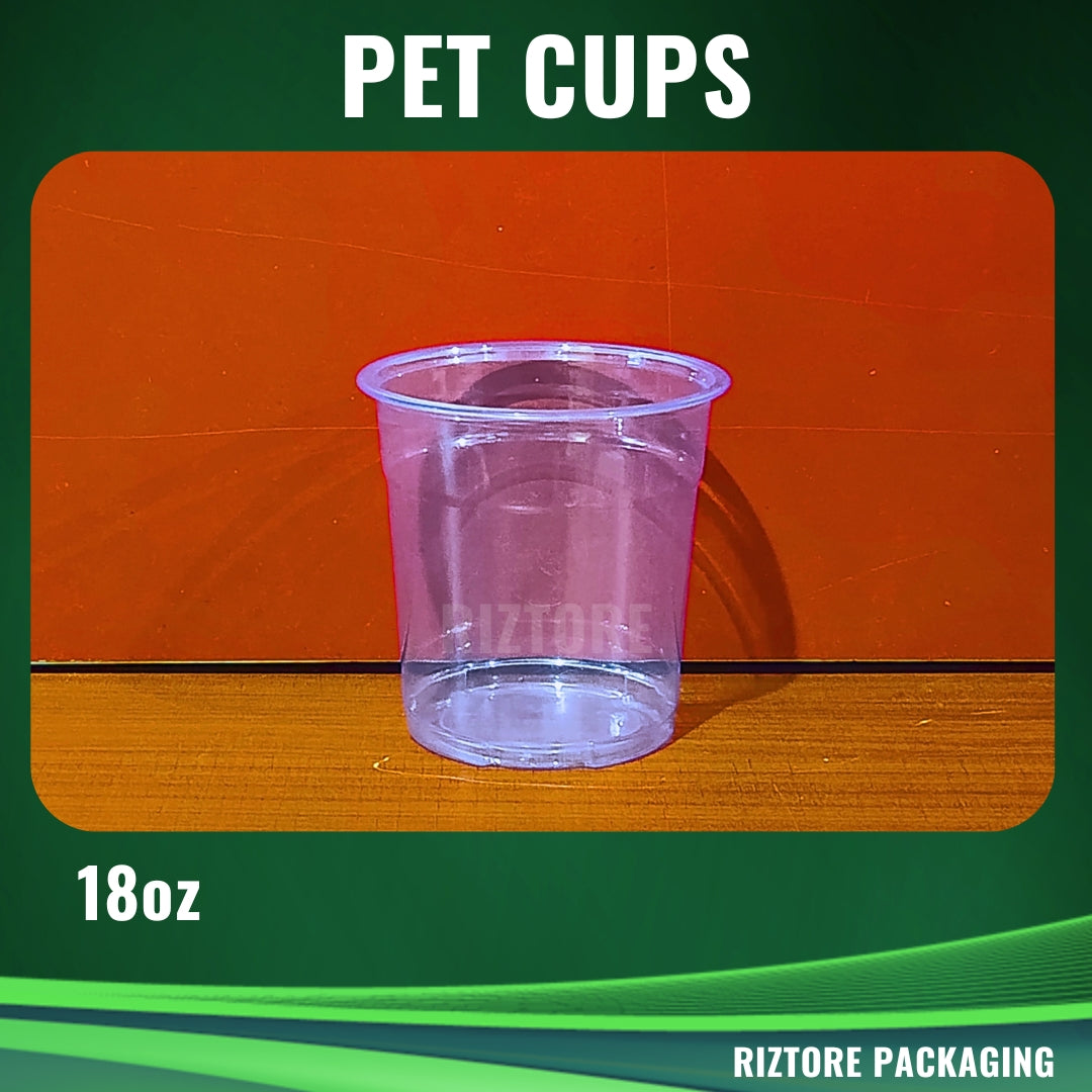 PET Cups and Lids 98mm 100 pcs