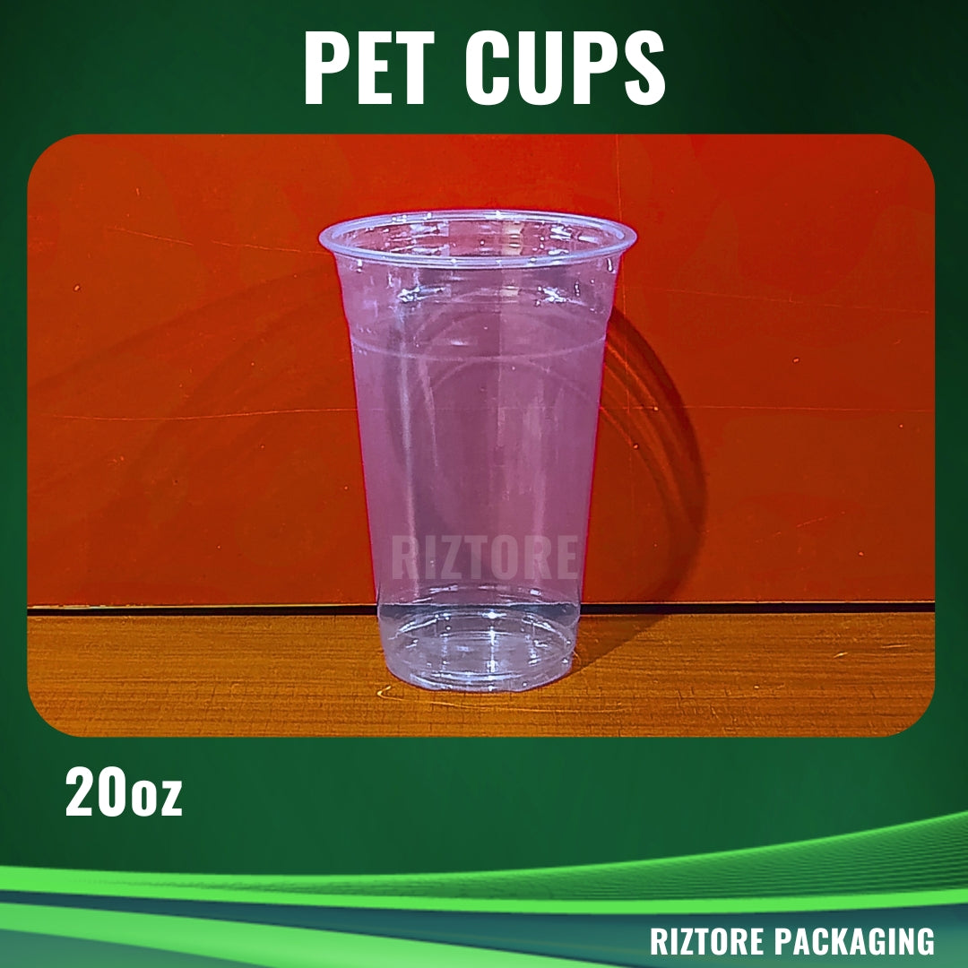 PET Cups and Lids 98mm 100 pcs