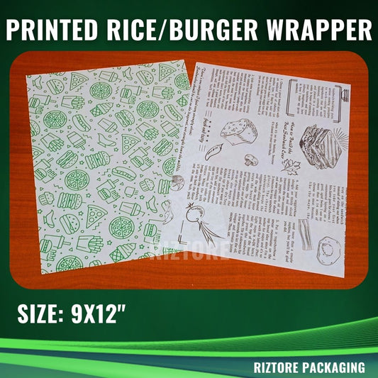 Printed Rice Wrapper 9x12"