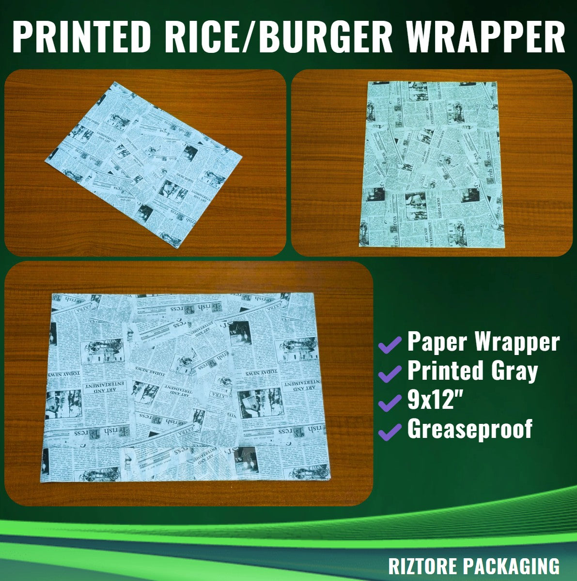 [Pack] Rice Wrapper/Food Liner 9x12"