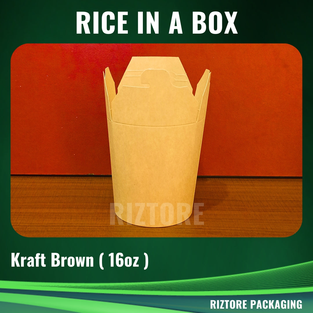 Rice in a Box Kraft Brown 16oz and 26oz