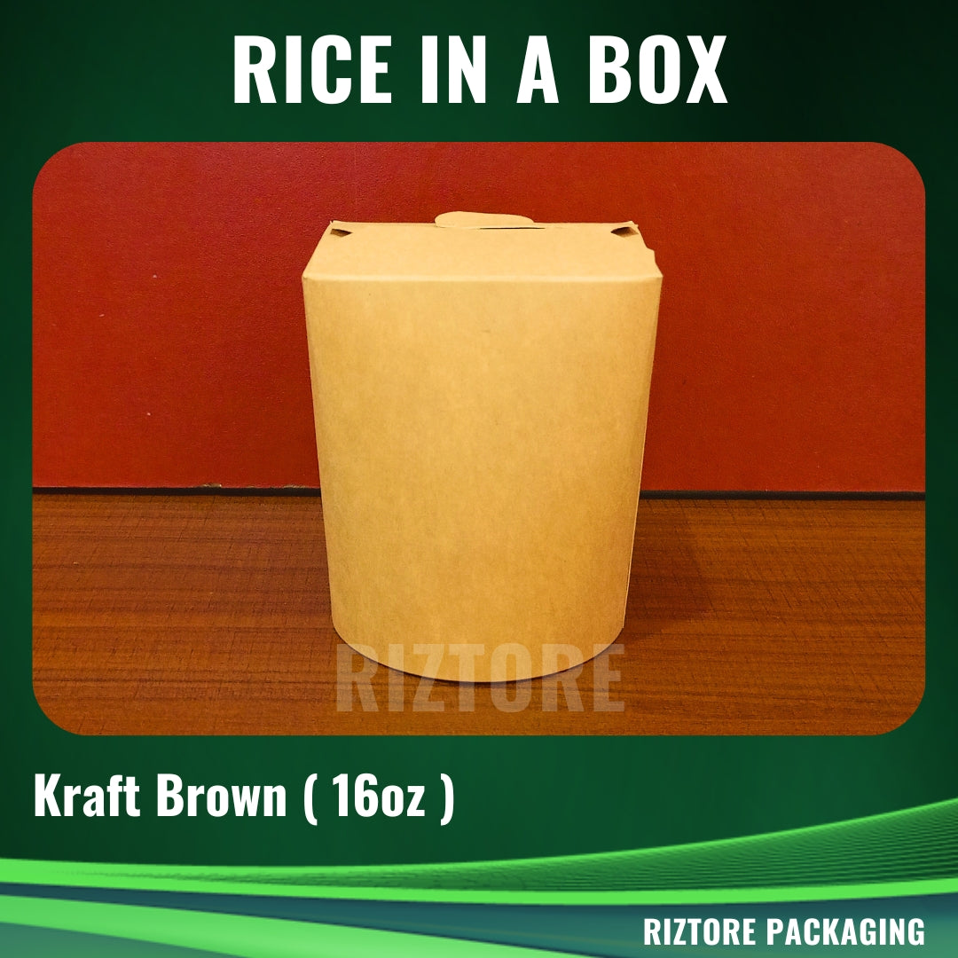 Rice in a Box Kraft Brown 16oz and 26oz