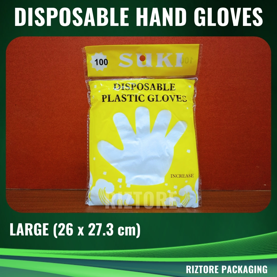 SUKI Disposable Hand Gloves (Plastic)