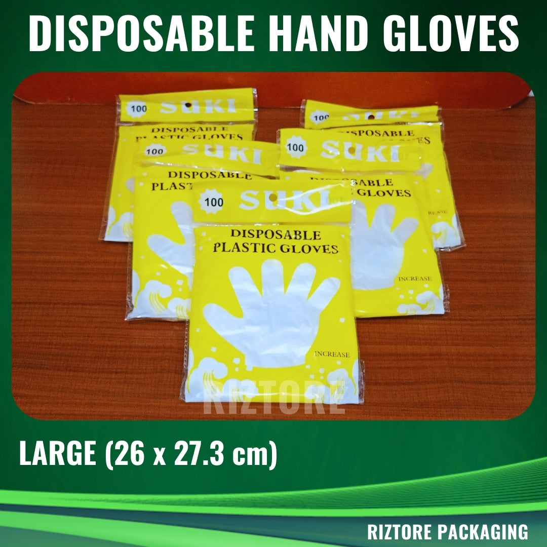 SUKI Disposable Hand Gloves (Plastic)