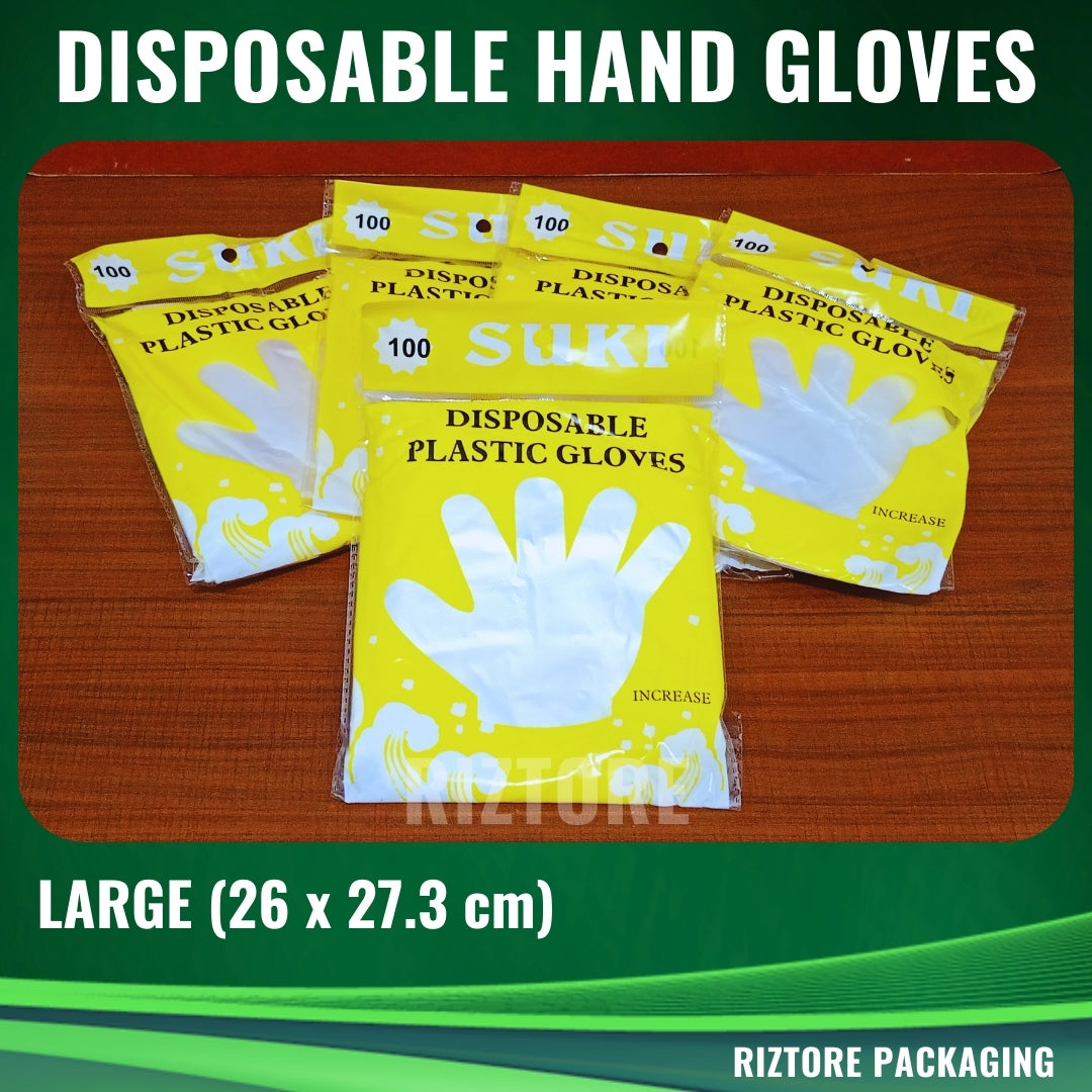 SUKI Disposable Hand Gloves (Plastic)