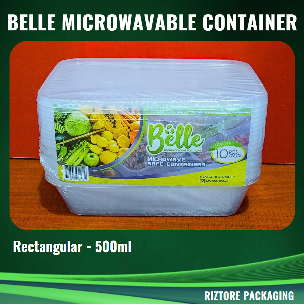 BELLE Microwavable Container Clear Series 10pcs/pack