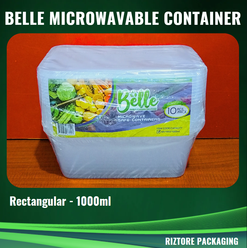 BELLE Microwavable Container Clear Series 10pcs/pack