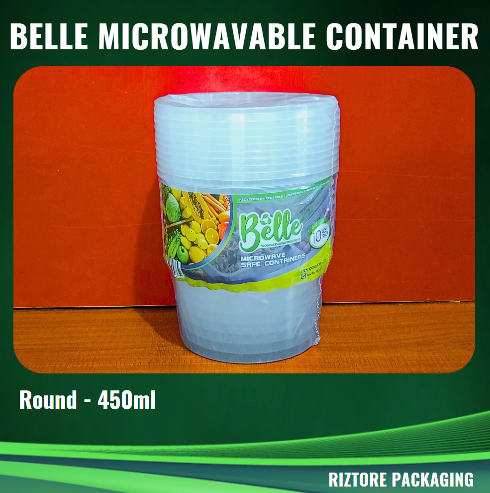 BELLE Microwavable Container Clear Series 10pcs/pack