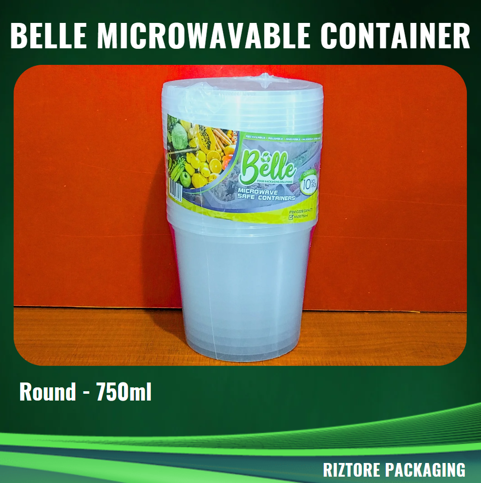 BELLE Microwavable Container Clear Series 10pcs/pack