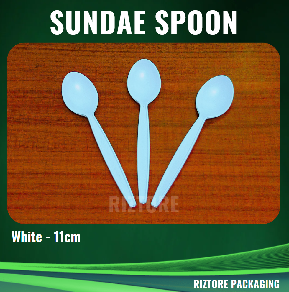 Sundae Spoon White 50pcs/pack