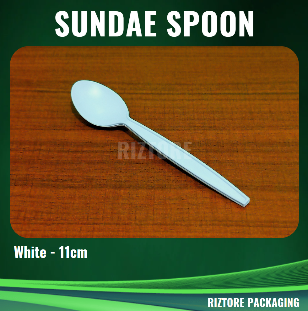 Sundae Spoon White 50pcs/pack