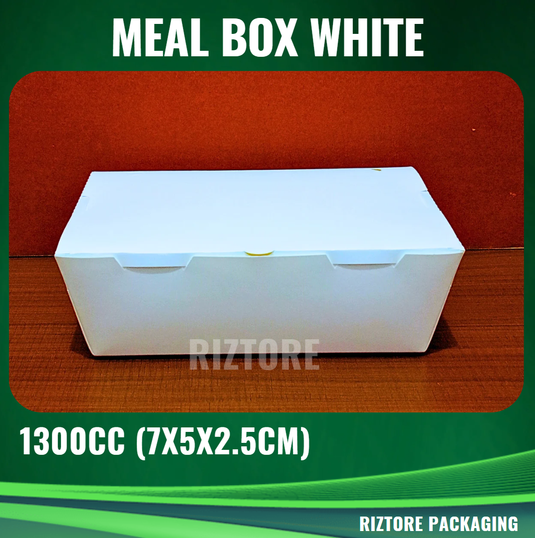 Meal Box White 750cc, 1300cc and 1500cc